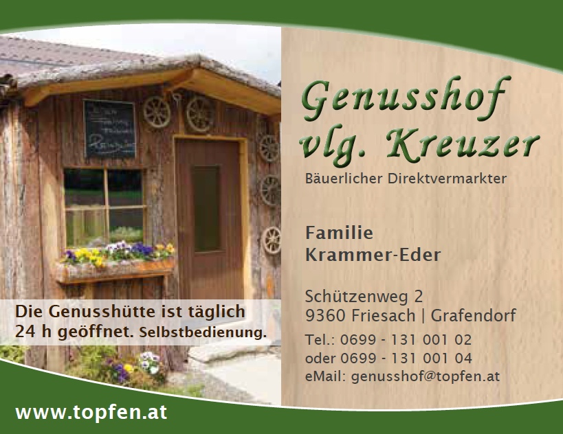 Genusshof Friesach Visitenkarte
